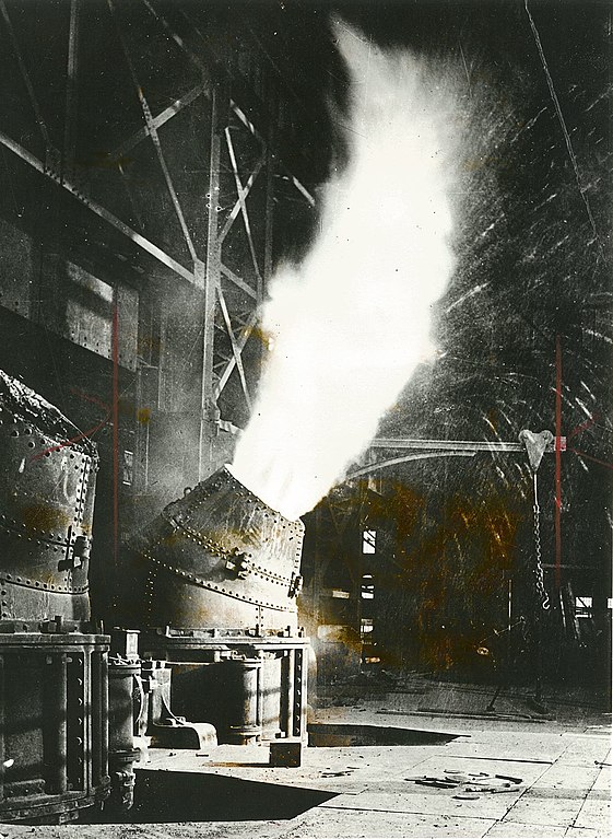 Bessemer converter in action at Lackawanna Steel, 1903
