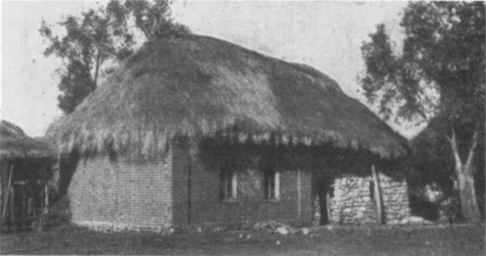 Brick masonry home, presumably in the village of Muraevnia